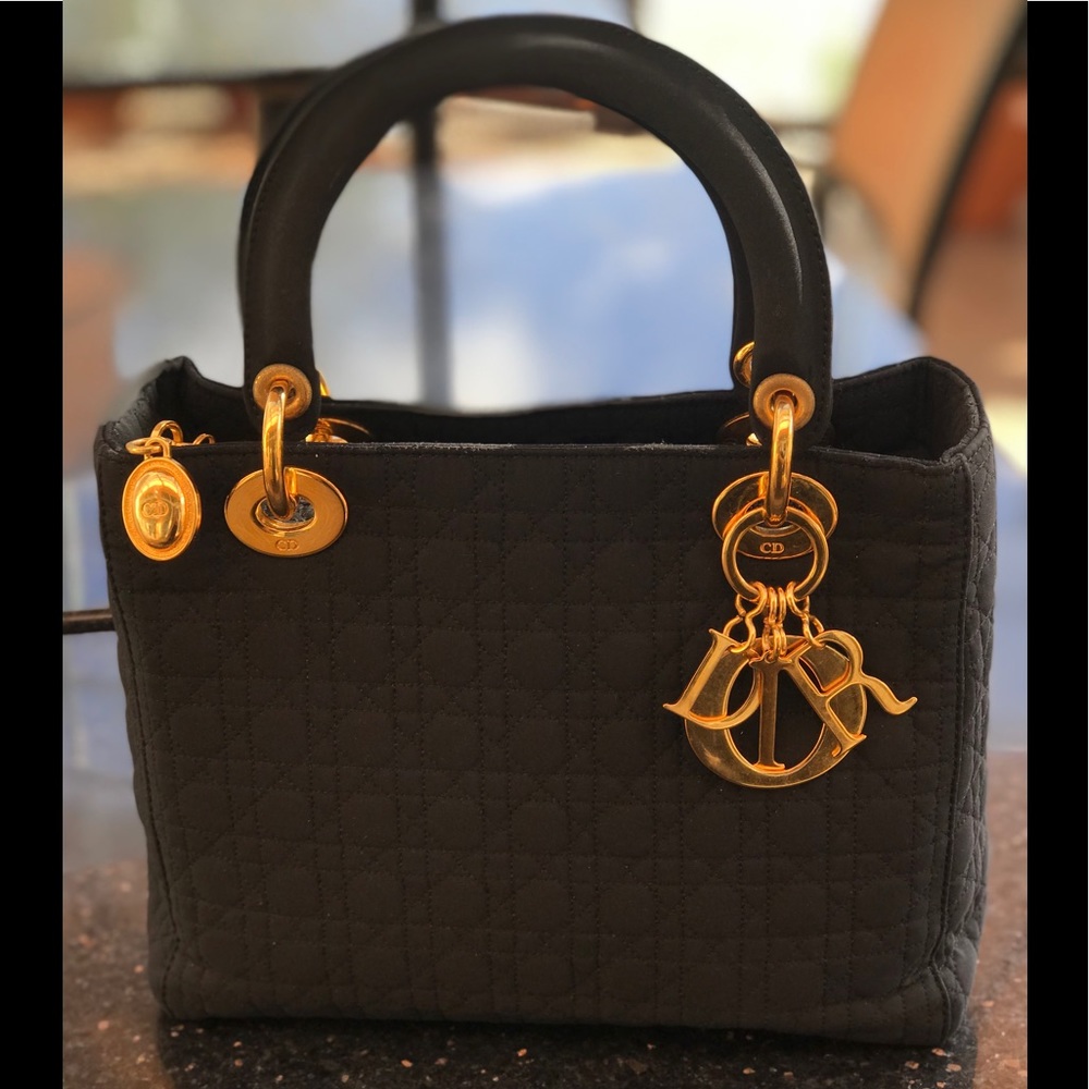 💝💯Authentic Lady DIOR Mini Cannage Bag w/ Twilly
